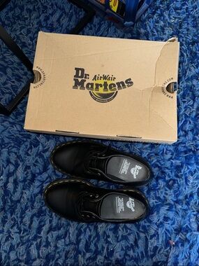 Dr. Martens Black Smooth Leather 3-Eye Oxford Shoes